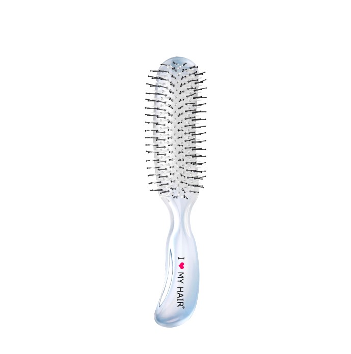 

Щетка парикмахерская для волос I love my hair aqua brush, синяя прозрачная m, Прозрачный