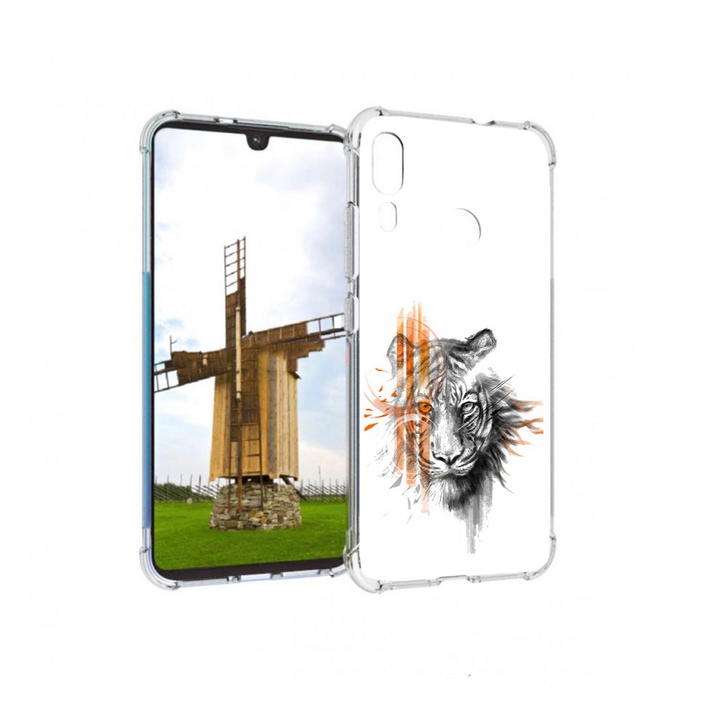 

Чехол MyPads Tocco для Motorola Moto E6 Plus огненный тигр (PT150579.352.526), Прозрачный, Tocco