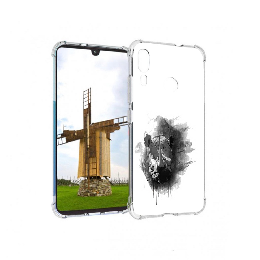 

Чехол MyPads Tocco для Motorola Moto E6 Plus носорог (PT150579.352.523), Прозрачный, Tocco
