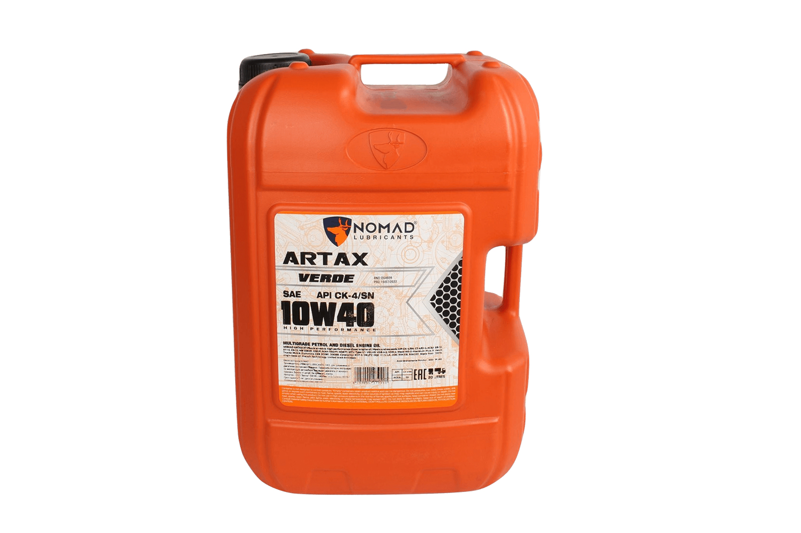 Моторное масло Nomad Artax Verde 10W40 20л