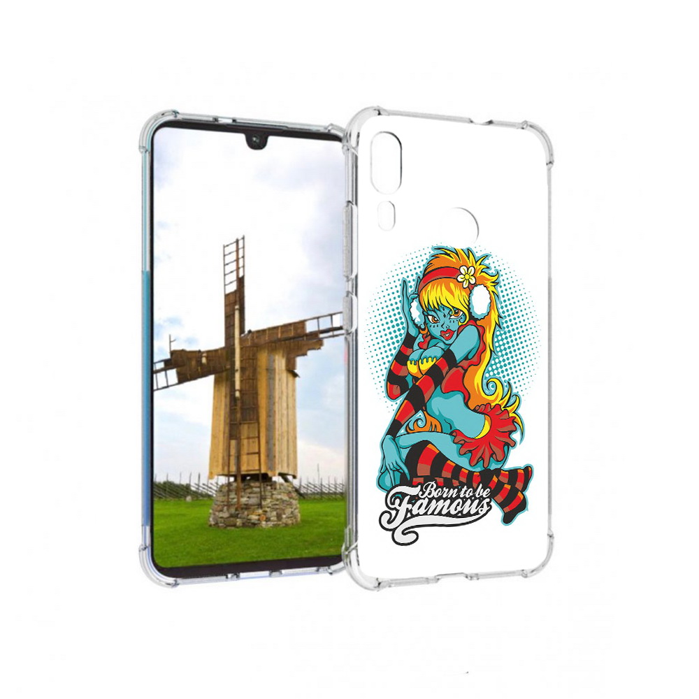 

Чехол MyPads Tocco для Motorola Moto E6 Plus нарисованная девушка в наушниках, Прозрачный, Tocco