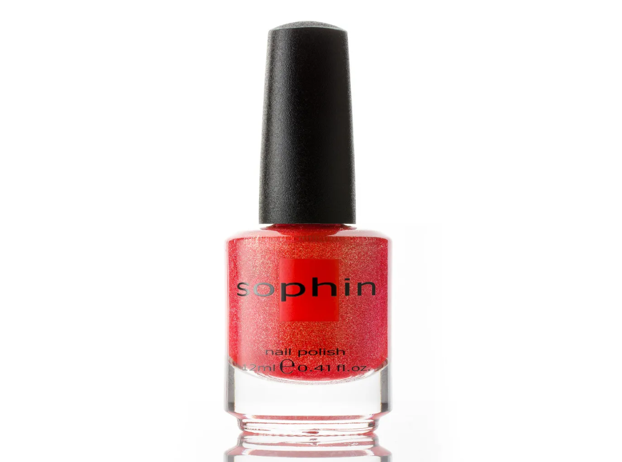 Лак для ногтей Sophin 0262, красно-оранжевый Sand Effect 12 мл ошейник пижон кожаный на синтепоне безразмерный 83 х 4 5 см оранжевый