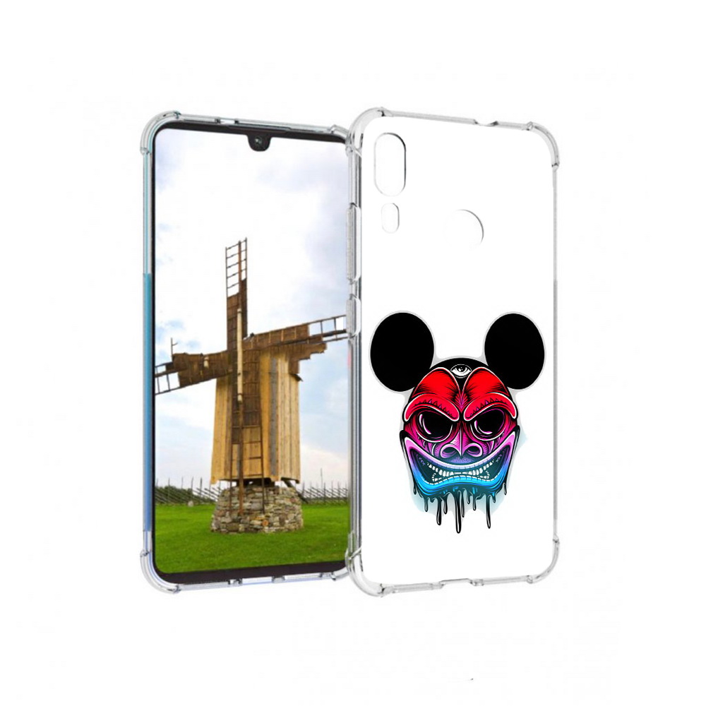 

Чехол MyPads Tocco для Motorola Moto E6 Plus микки в маске (PT150579.352.473), Прозрачный, Tocco
