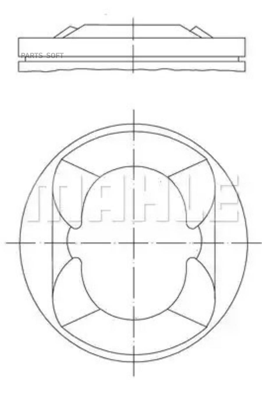 Поршень Bmw 3 (F30, F80)316 2012-2016 Mahle/Knecht арт. 081PI00110000