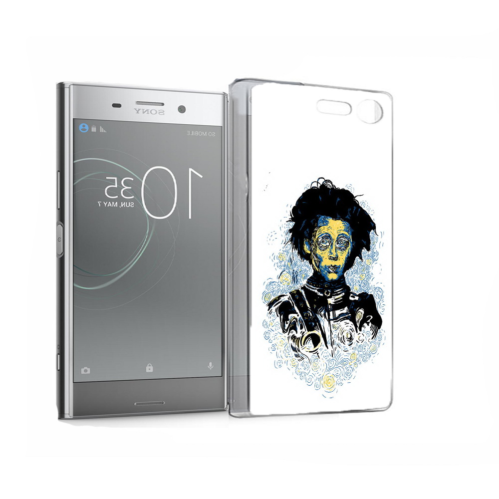 

Чехол MyPads Tocco для Sony Xperia XZ Premium парень черно-белый абстракция, Прозрачный, Tocco
