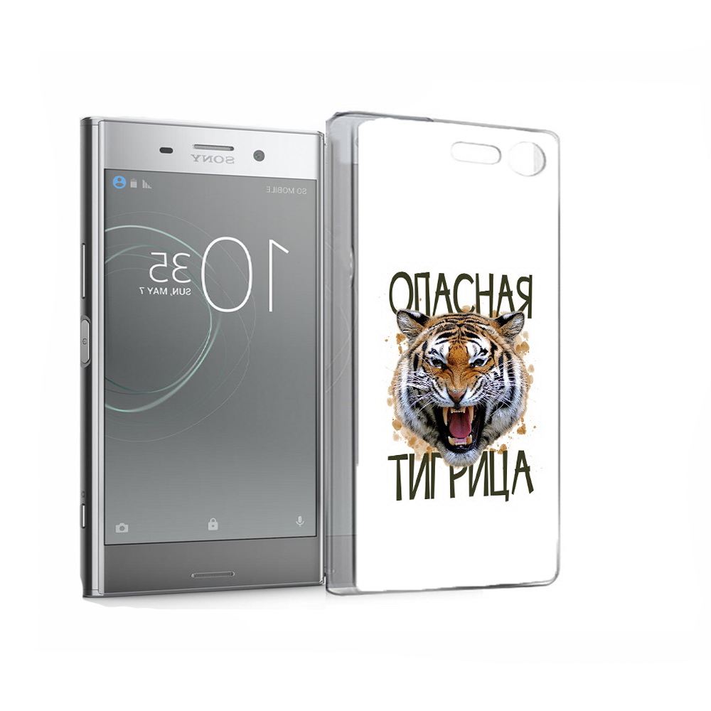 

Чехол MyPads Tocco для Sony Xperia XZ Premium опасная тигрица (PT67145.226.527), Прозрачный, Tocco