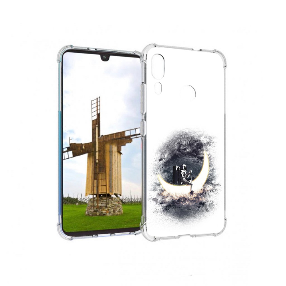 

Чехол MyPads Tocco для Motorola Moto E6 Plus лунный путешественник (PT150579.352.448), Прозрачный, Tocco