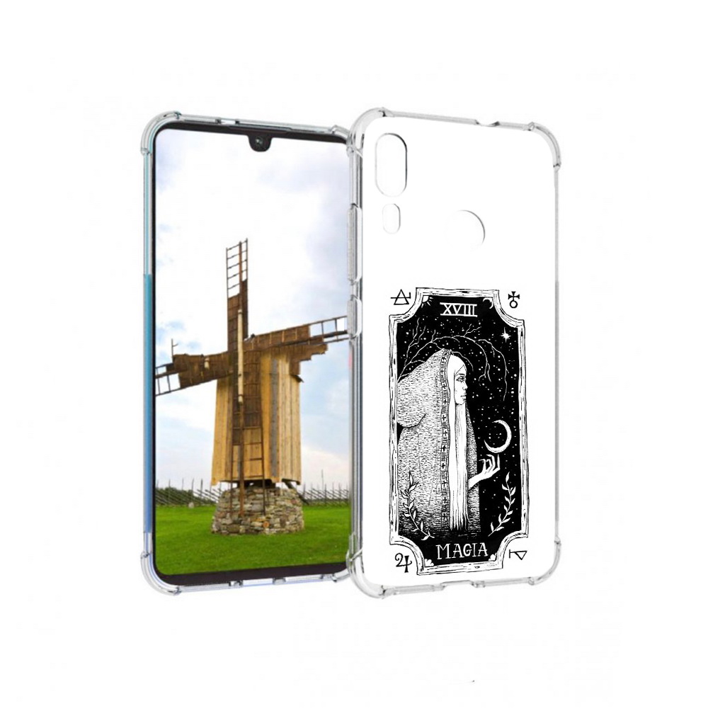 

Чехол MyPads Tocco для Motorola Moto E6 Plus лунная магия (PT150579.352.447), Прозрачный, Tocco