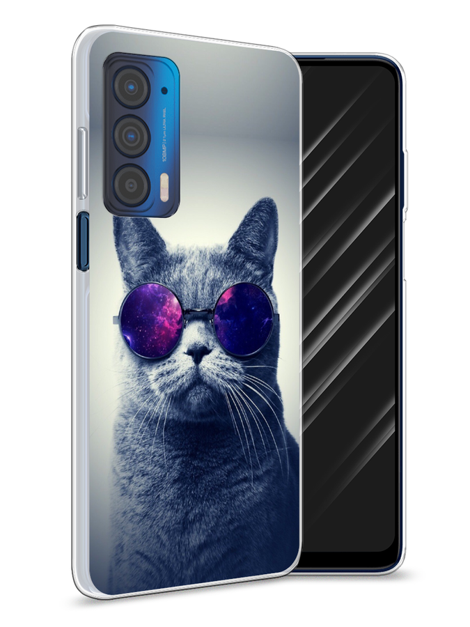 

Чехол Awog на Motorola Edge (2021) "Космический кот", Разноцветный, 242950-1