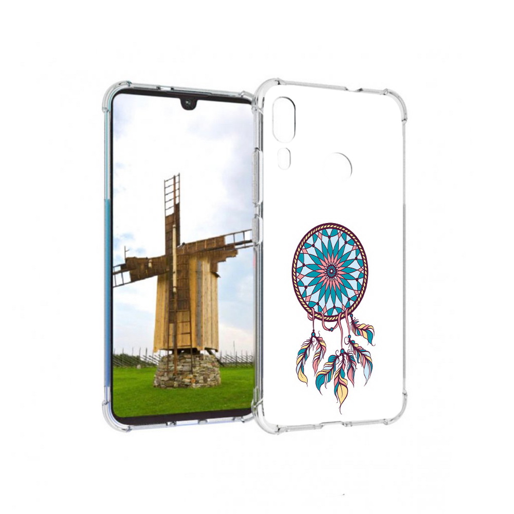 

Чехол MyPads Tocco для Motorola Moto E6 Plus ловец снов синий (PT150579.352.443), Прозрачный, Tocco