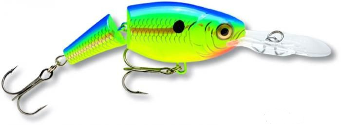 

Воблер Rapala Jointed Shad Rap 8 г, 50 мм, PRT, 1 шт., Синий;зеленый, Jointed Shad Rap