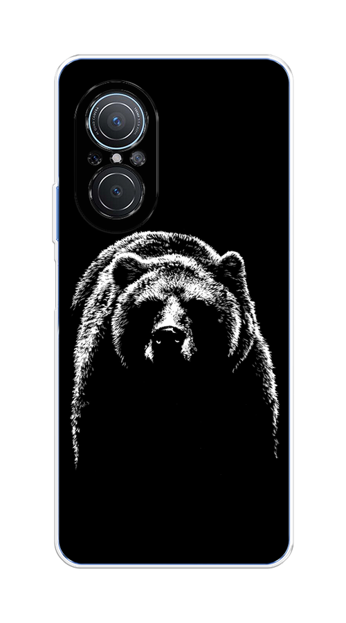 

Чехол на Huawei Nova 9 SE "Медведь в ночи", Белый;черный, 6107250-1
