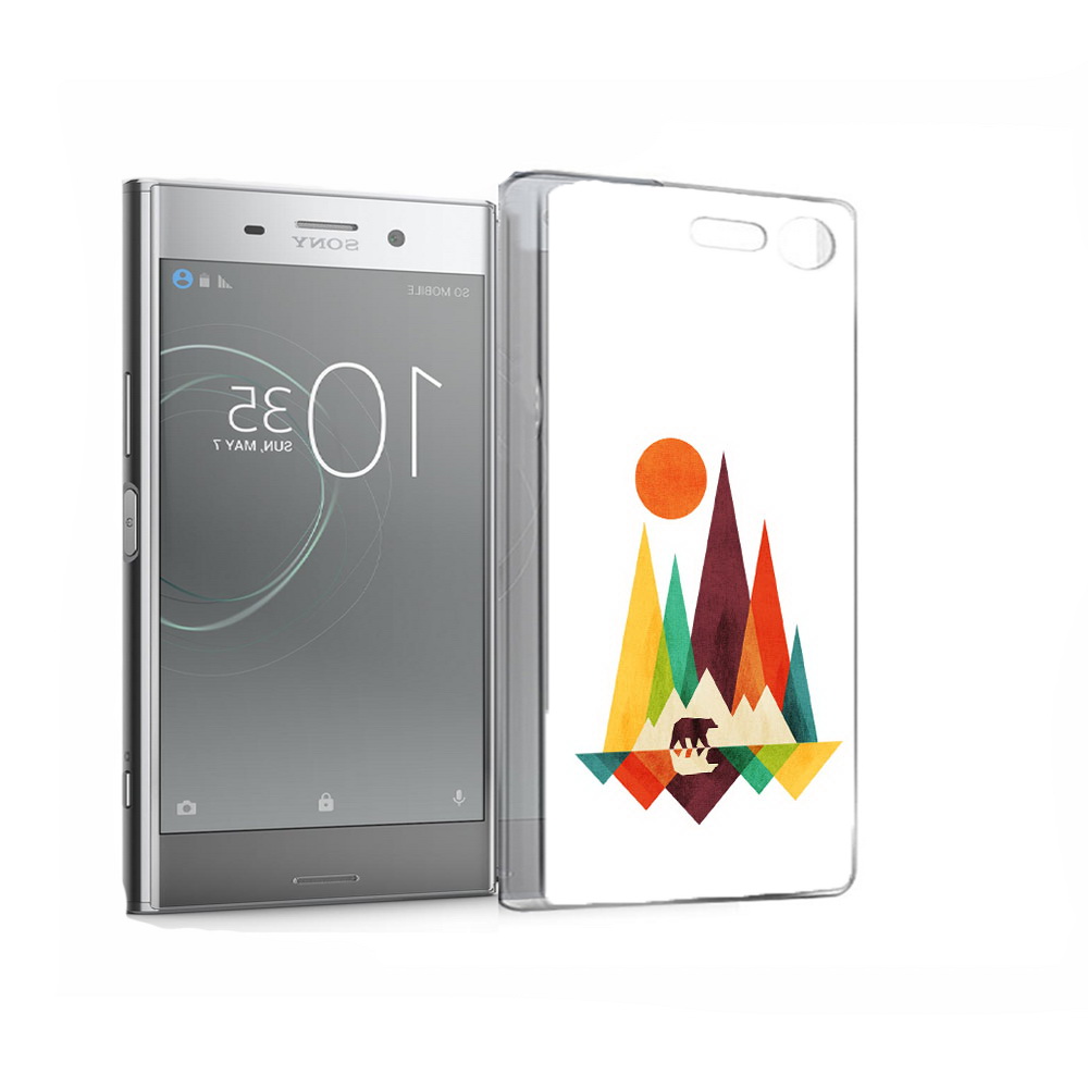 

Чехол MyPads Tocco для Sony Xperia XZ Premium нарисованные горы с медведем, Прозрачный, Tocco