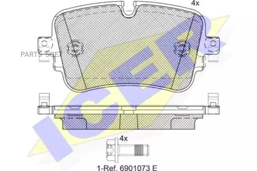 

Колодки Задние Audi Q7 Ii 2015->/Q8 2018-> Icer 182248 Icer арт. 182248