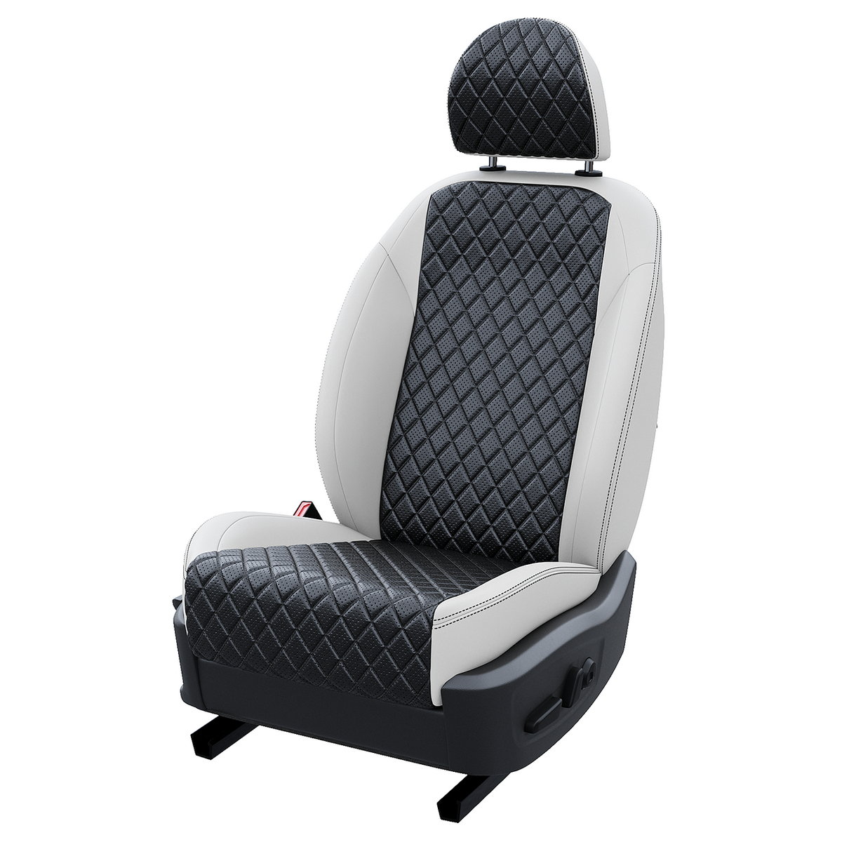 

Чехлы на сиденья АвтоЛето для Lada Ларгус 2012-2021 LA16462C339 Экокожа ромб Белый Черный, Черный;белый, LA1646