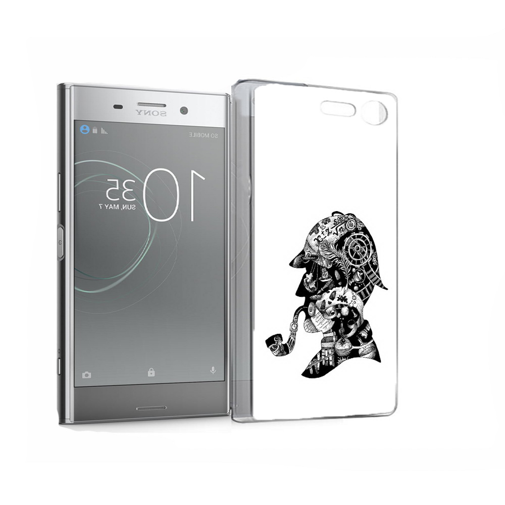 

Чехол MyPads Tocco для Sony Xperia XZ Premium мужчина с трубкой абстракция, Прозрачный, Tocco