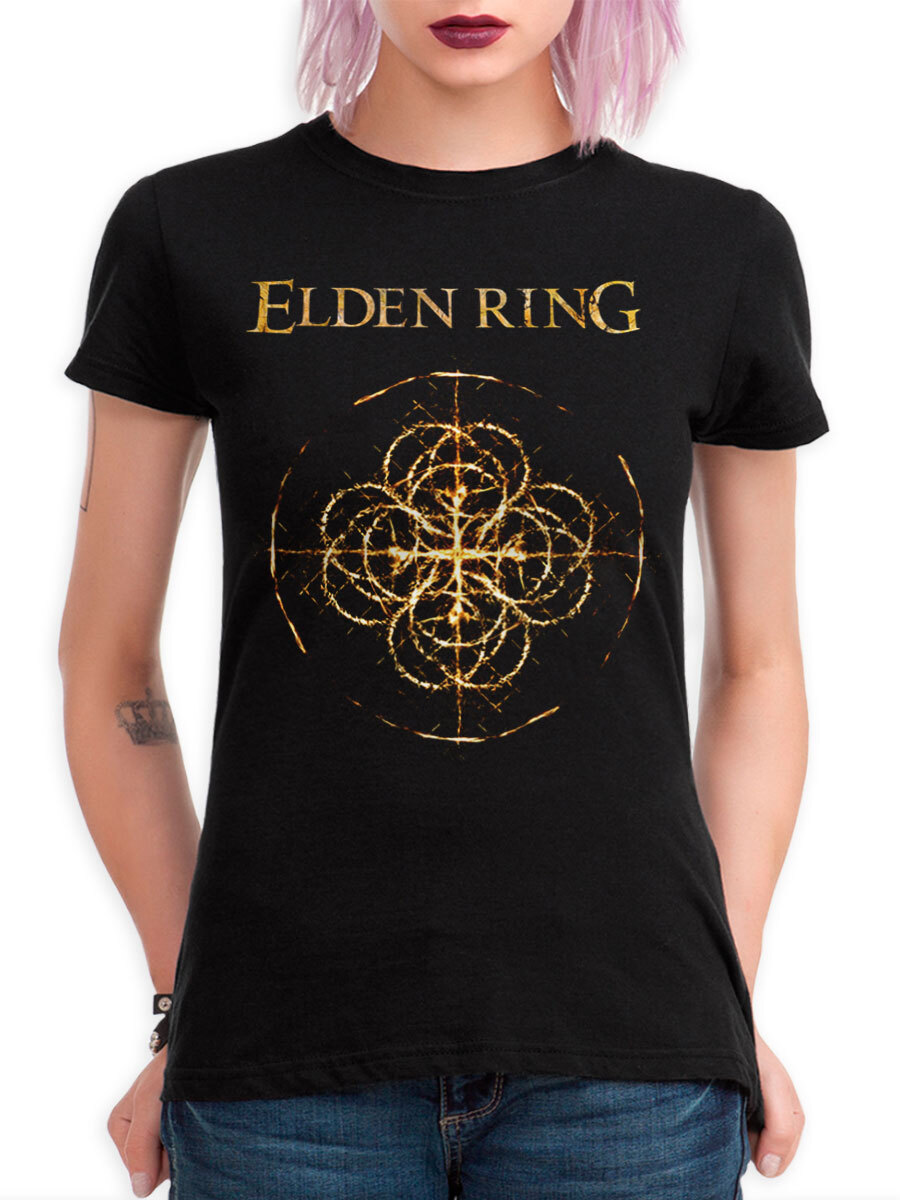 

Футболка женская Design Heroes Elden Ring черная L, Elden Ring