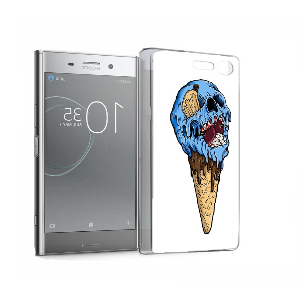 

Чехол MyPads Tocco для Sony Xperia XZ Premium мороженное череп (PT67145.226.484), Прозрачный, Tocco