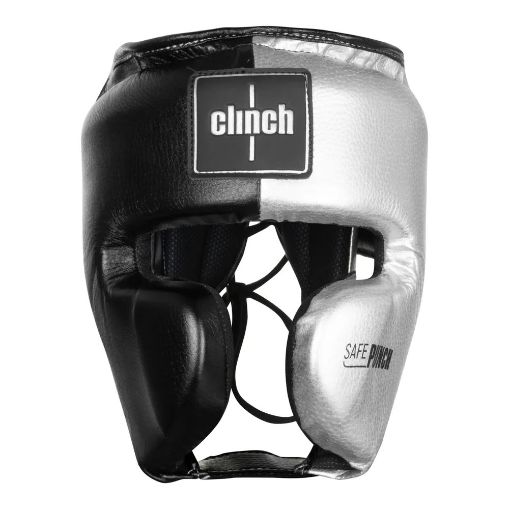 Шлем боксёрский Clinch Punch 2.0 чёрно-серебристый, размер M