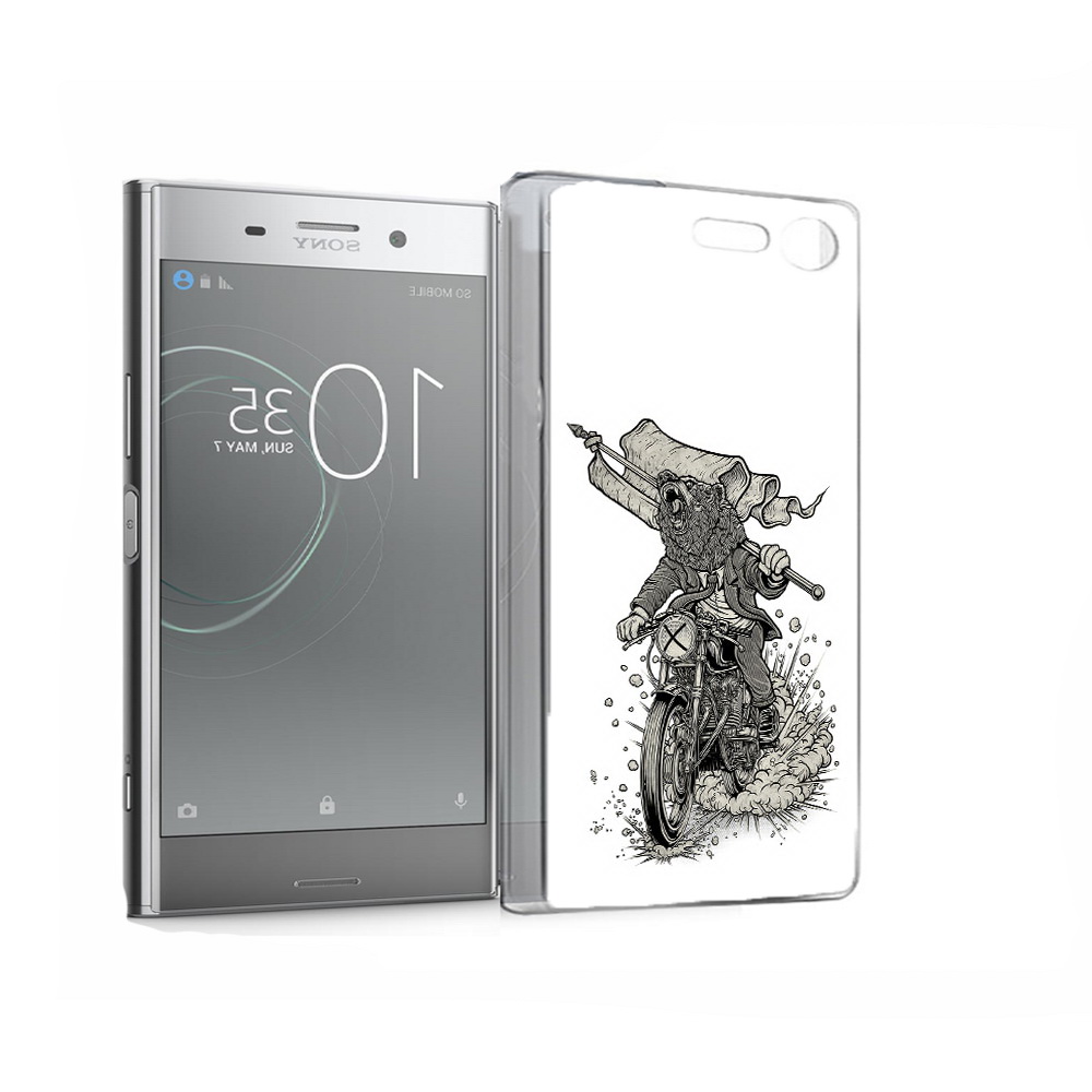 Чехол MyPads Tocco для Sony Xperia XZ Premium медведь на мотоцикле (PT67145.226.467)