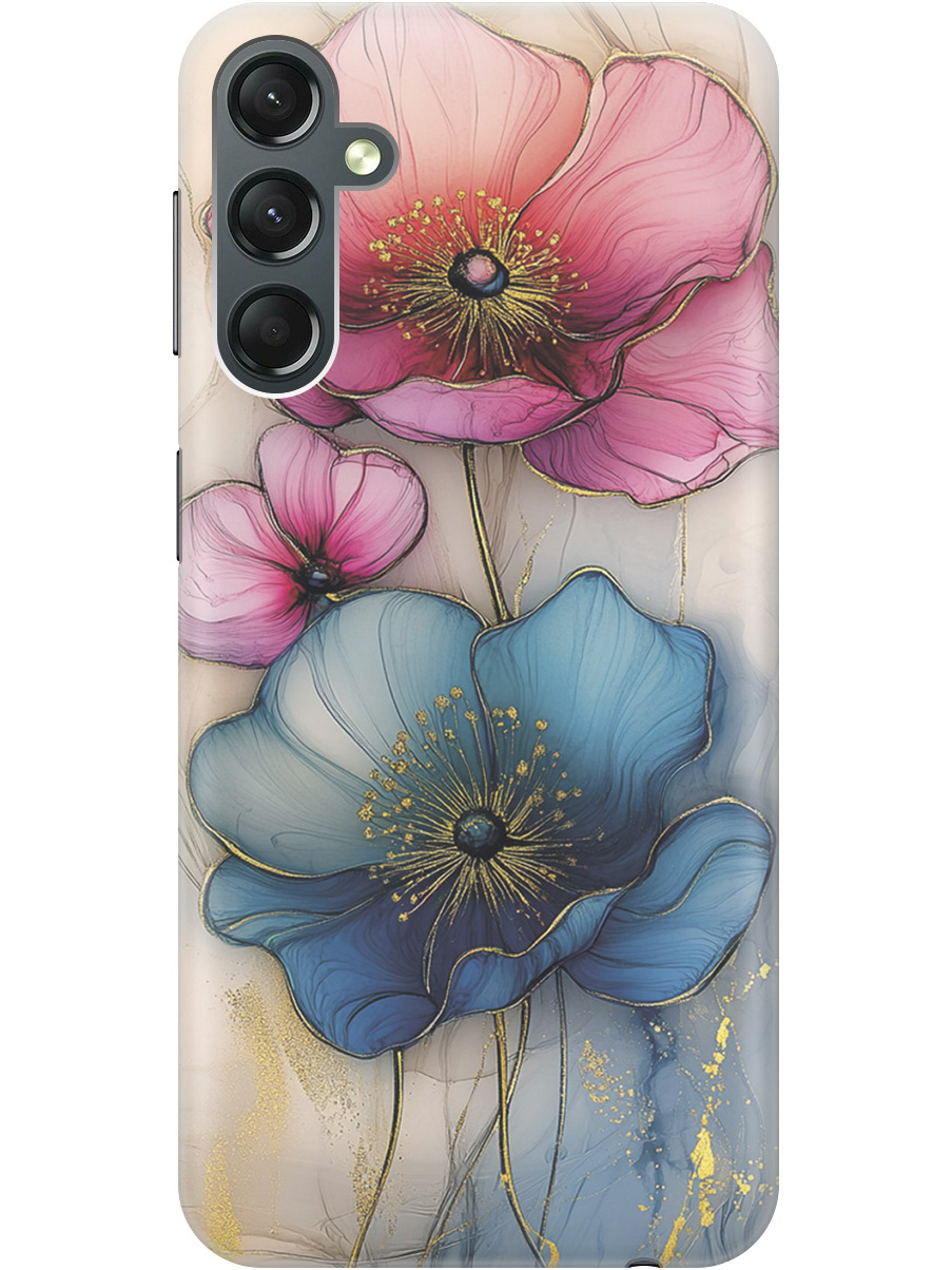 

Силиконовый чехол на Samsung Galaxy A24 с принтом "Голубые и розовые ирисы", Прозрачный;голубой;розовый, 769395623