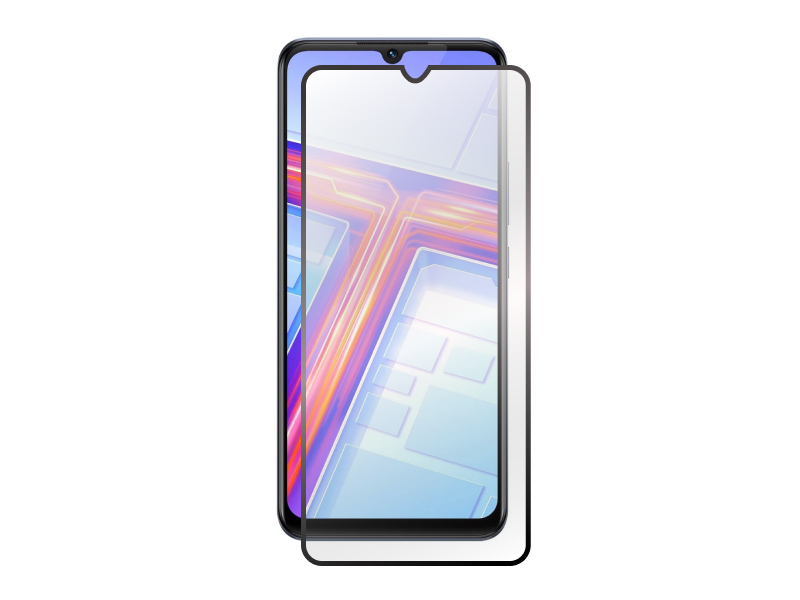 

Защитное стекло DF для Vivo T1 Full Screen + Full Glue Black Frame vColor-23 закаленное, Vivo T1