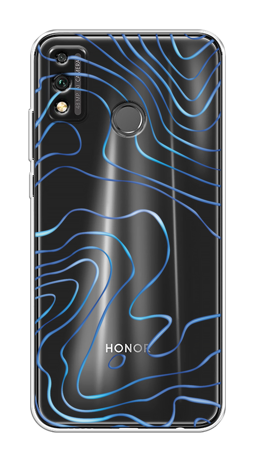 

Чехол на Honor 9X Lite "Blue lines", Прозрачный;синий, 6104250-1