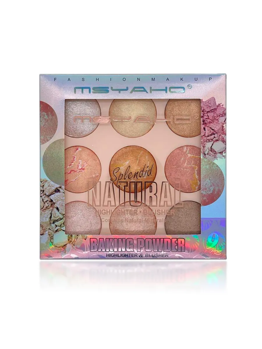 

Палетка хайлайтеров и румян Msyaho Natural Splendid Highlighter&Blusher 12 оттенков № 01