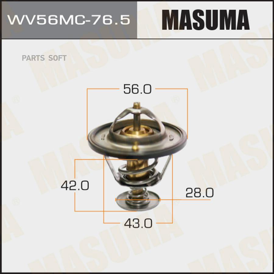 

Термостат Mitsubishi Colt IV/Pajero III/Pajero III Canvas Top 92>06 Masuma WV56MC765