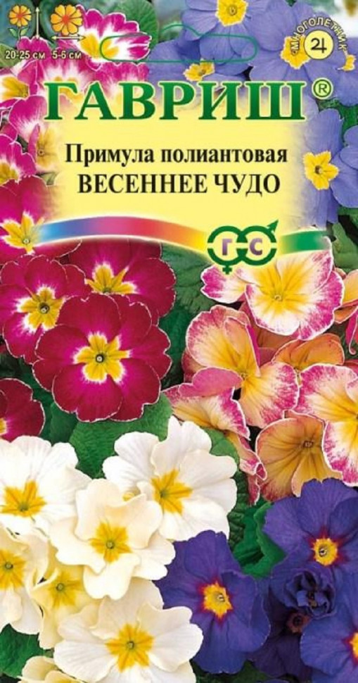 

Семена примула Весеннее чудо Гавриш 1911183-2 2 уп.