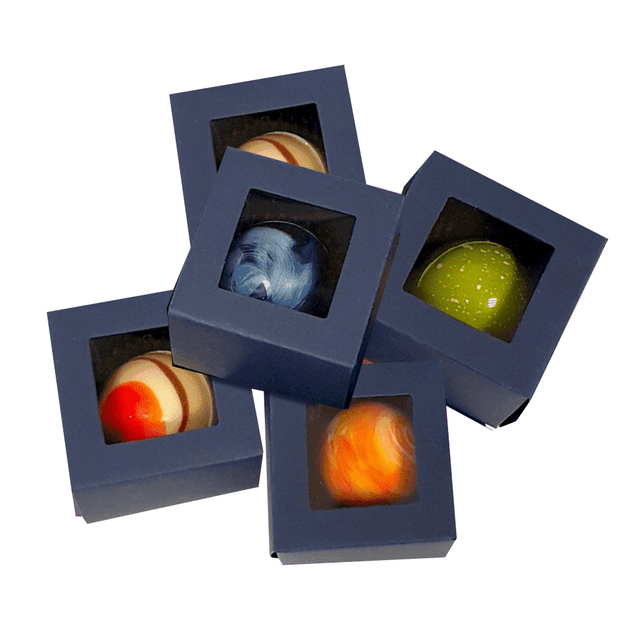 

Конфеты ручной работы VioChoco 5 шоколадных планет в подарочной коробке, 125 гр