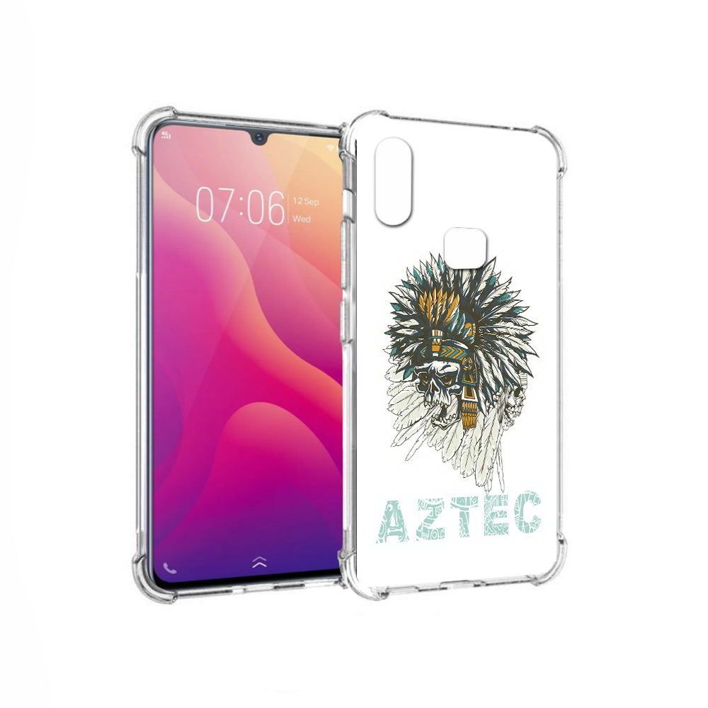 

Чехол MyPads Tocco для Vivo V11i скелет индеец (PT119353.424.602), Прозрачный, Tocco