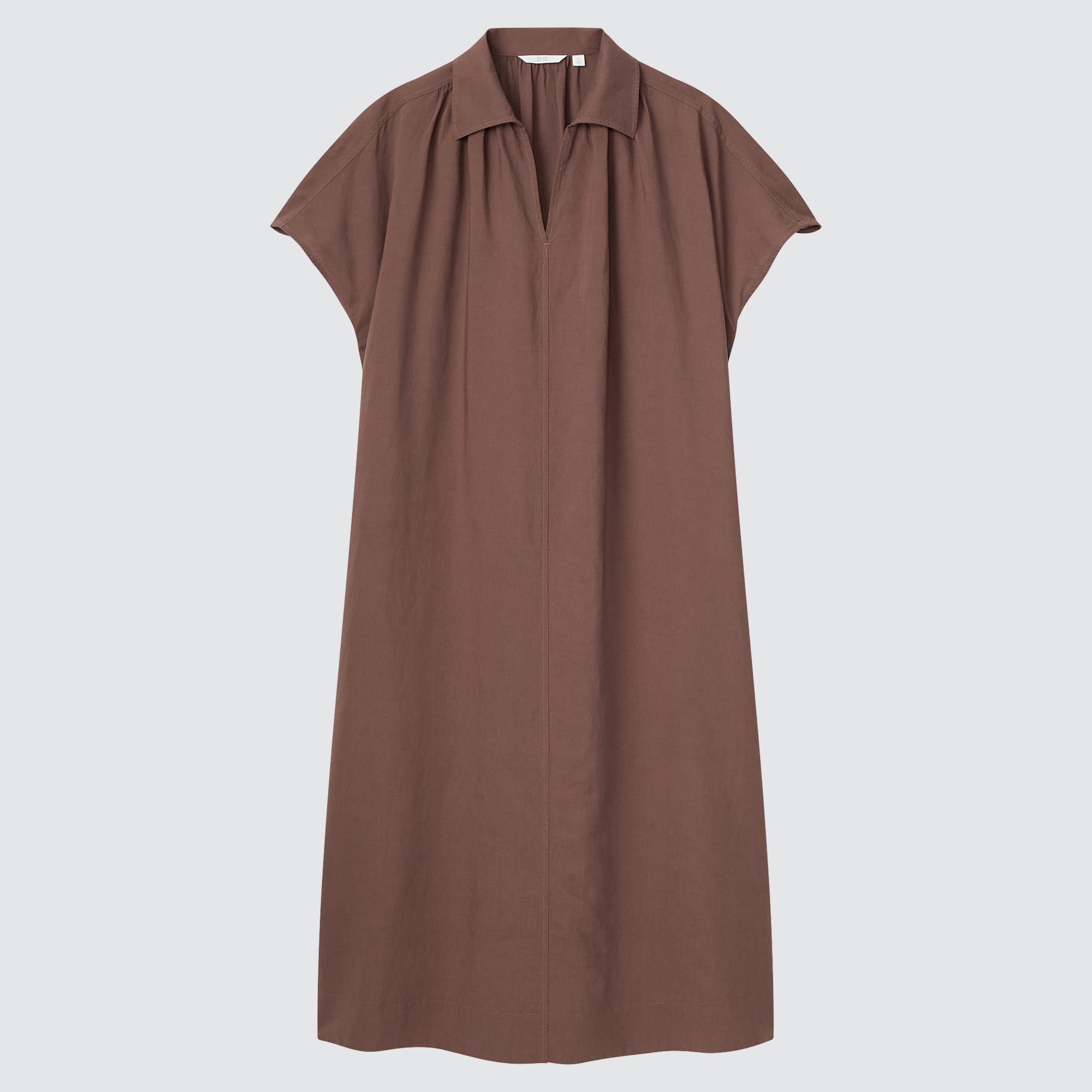 Платье женское UNIQLO 449258COL35 коричневое 2XS (доставка из-за рубежа)