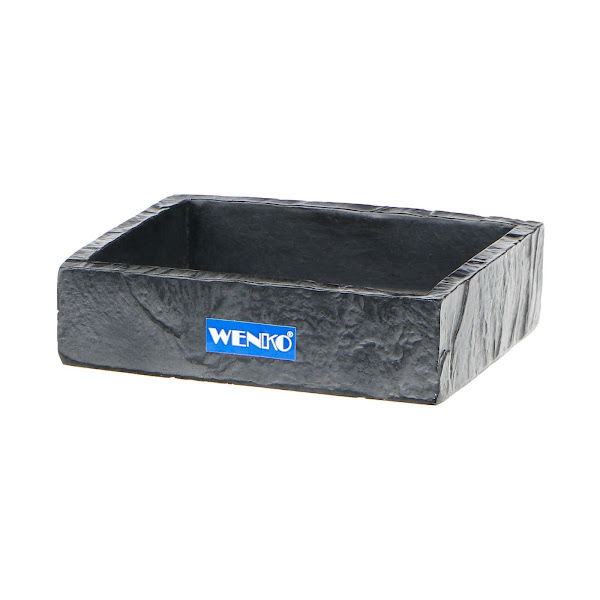 фото Мыльница wenko sanitary slate rock серая