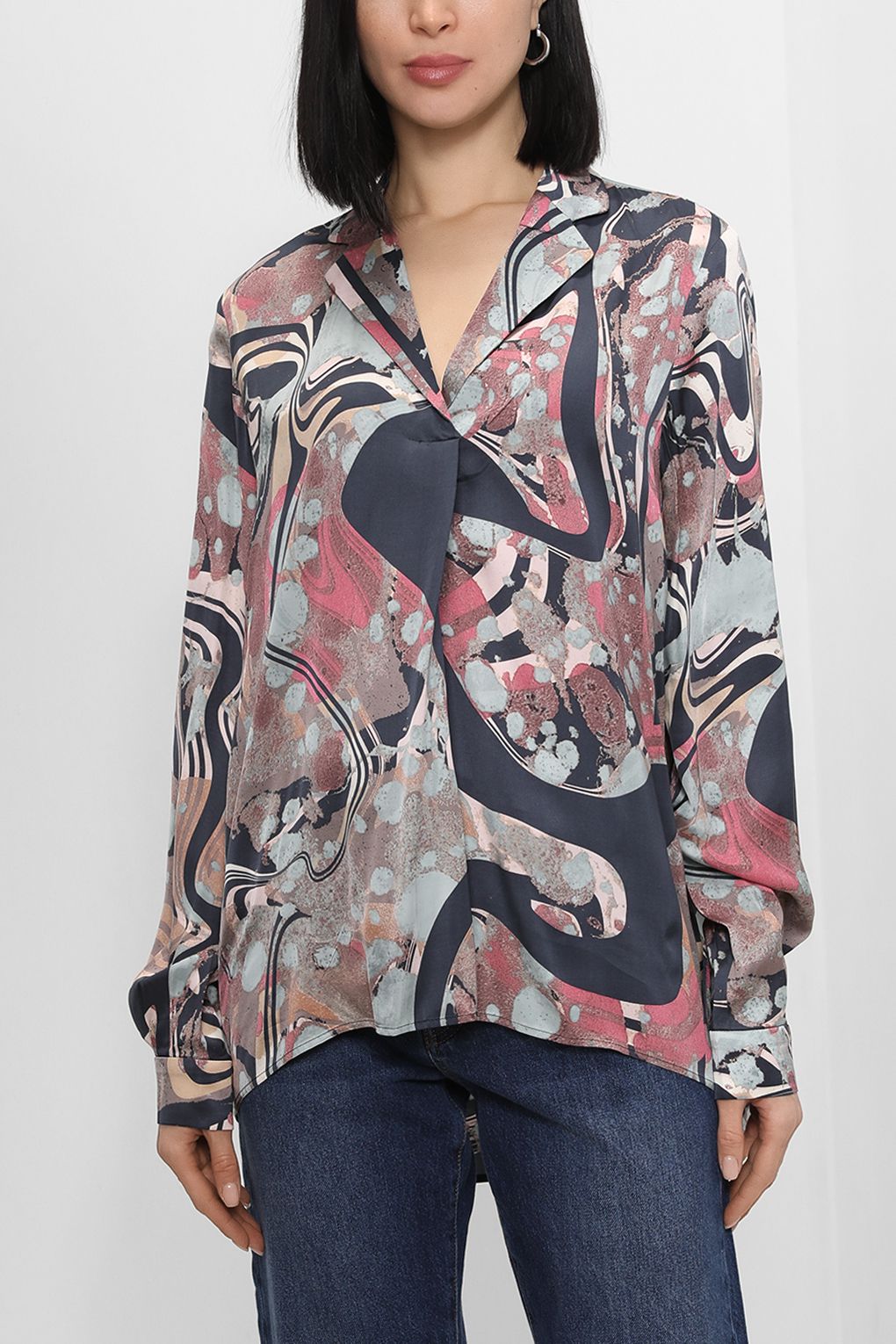 Блуза женская Esprit Collection 122EO1F306 синяя 34