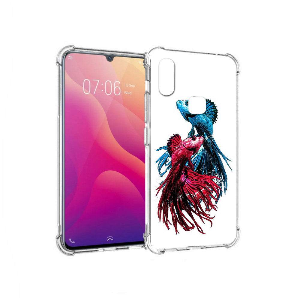 

Чехол MyPads Tocco для Vivo V11i рыбы петушки (PT119353.424.592), Прозрачный, Tocco