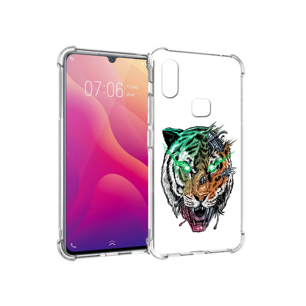 

Чехол MyPads Tocco для Vivo V11i робо-тигр (PT119353.424.584), Прозрачный, Tocco