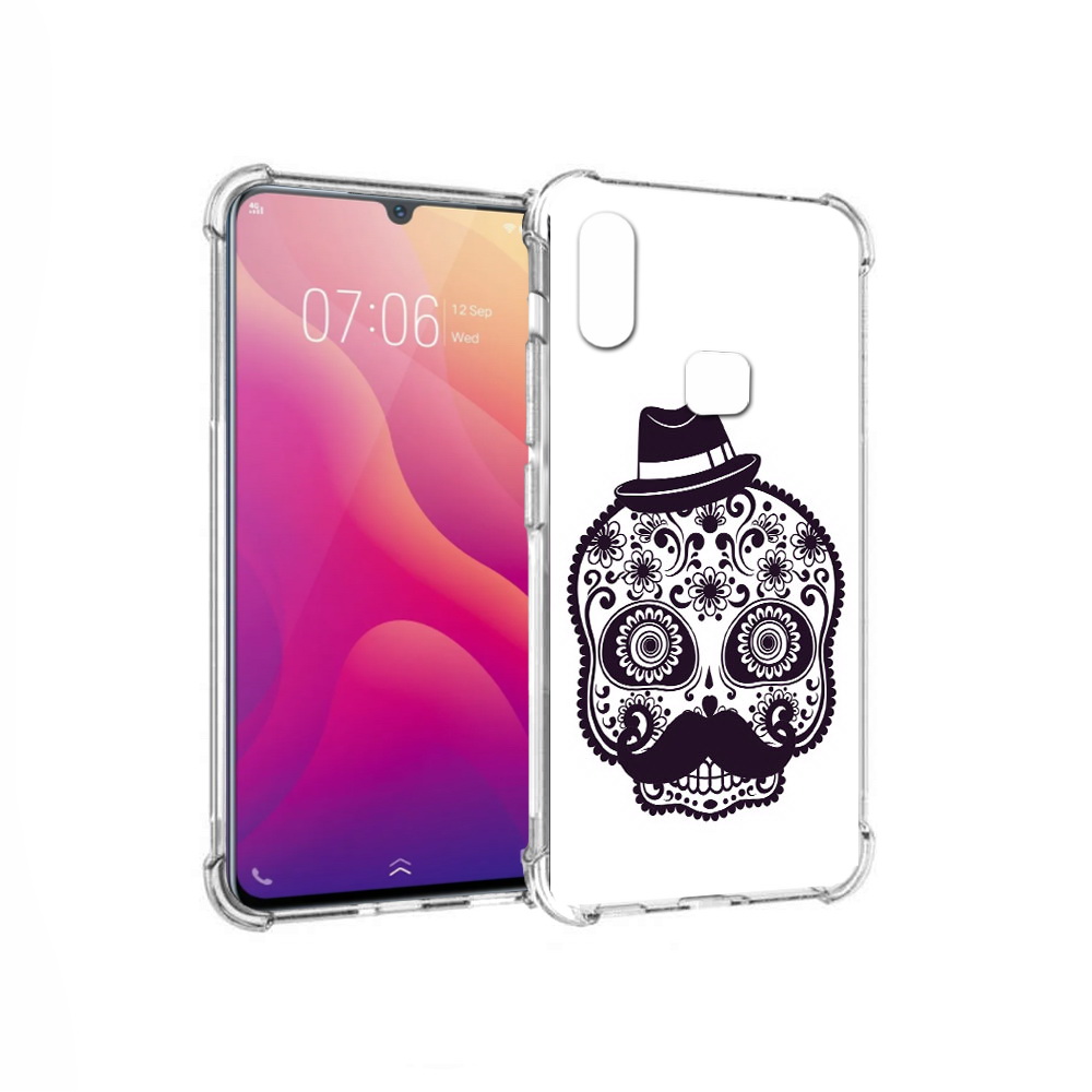 

Чехол MyPads Tocco для Vivo V11i разрисованный скелет (PT119353.424.575), Прозрачный, Tocco