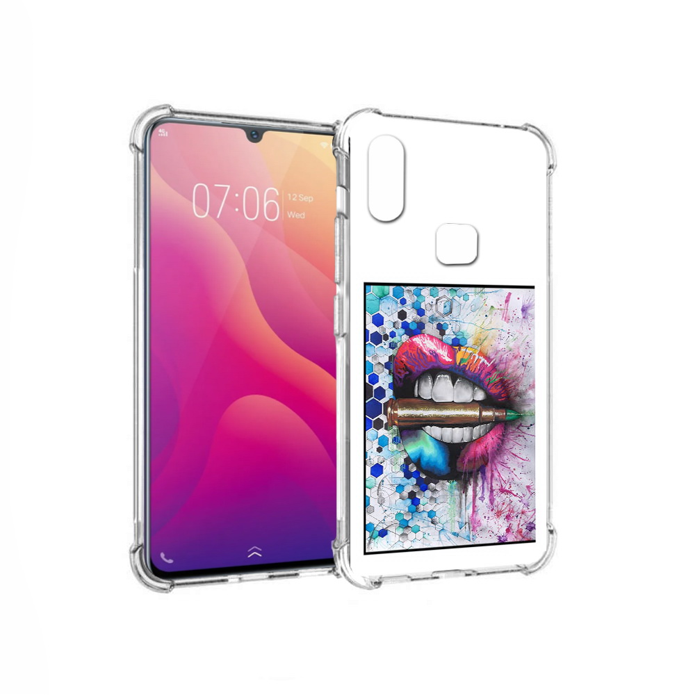

Чехол MyPads Tocco для Vivo V11i разноцветные губы с пулей (PT119353.424.571), Прозрачный, Tocco
