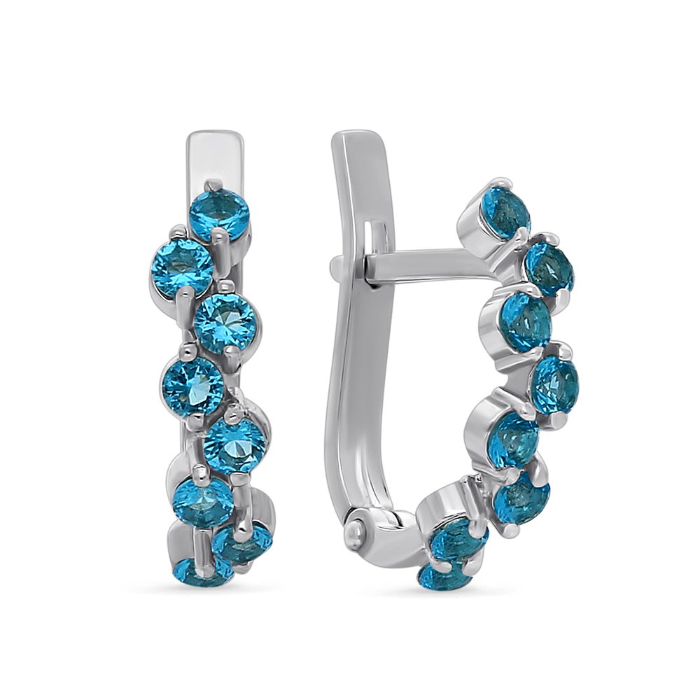 

Серьги из серебра 585Gold 902000468, фианит, 902000468