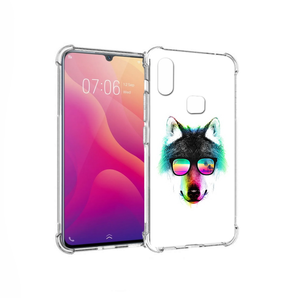 

Чехол MyPads Tocco для Vivo V11i радужный волк (PT119353.424.567), Прозрачный, Tocco