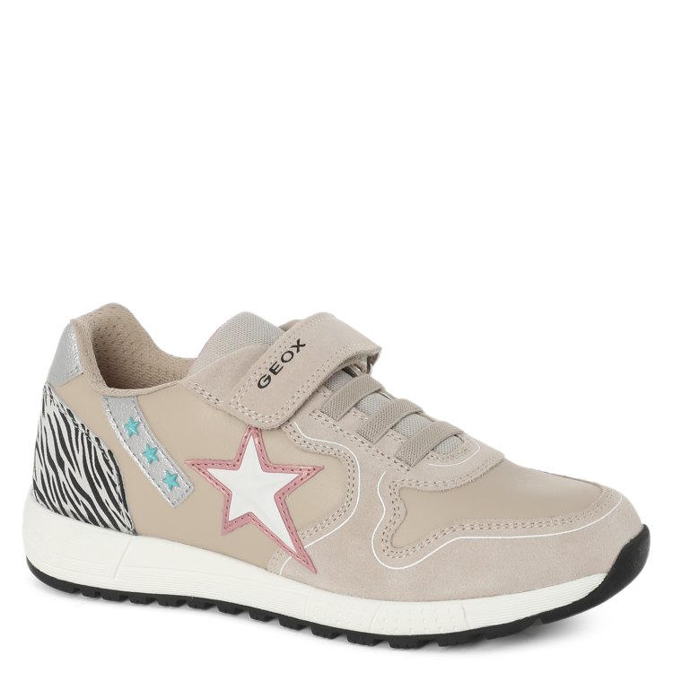 фото Кроссовки geox j alben girl j16aqa цв.бежевый р.36