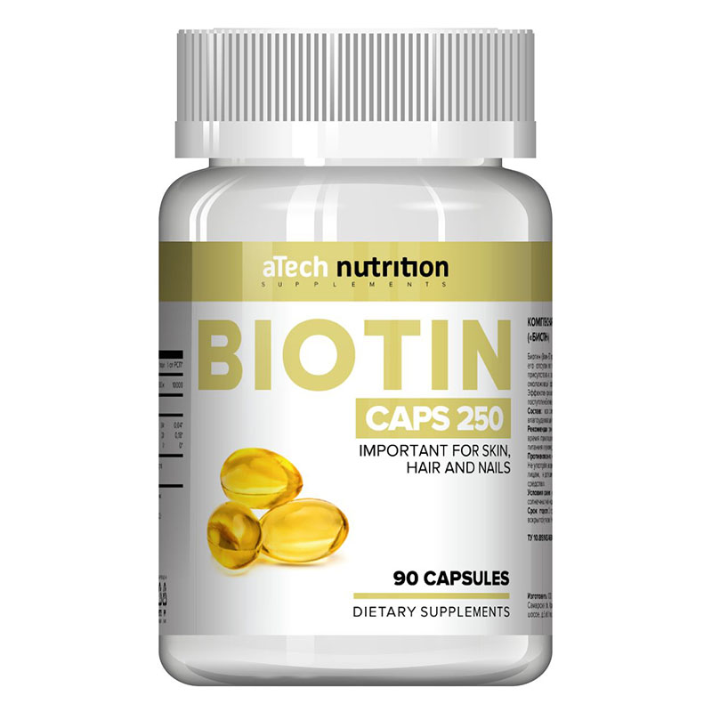 Биотин aTech Nutrition Biotin 250 мг 90 капсул