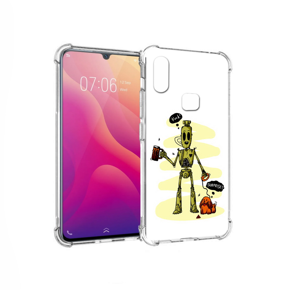

Чехол MyPads Tocco для Vivo V11i прикольный робот (PT119353.424.557), Прозрачный, Tocco