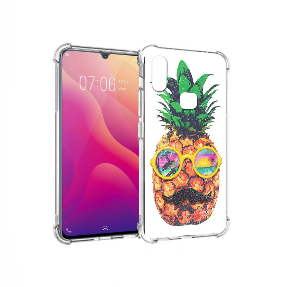 

Чехол MyPads Tocco для Vivo V11i прикольный ананас с лицом (PT119353.424.556), Прозрачный, Tocco