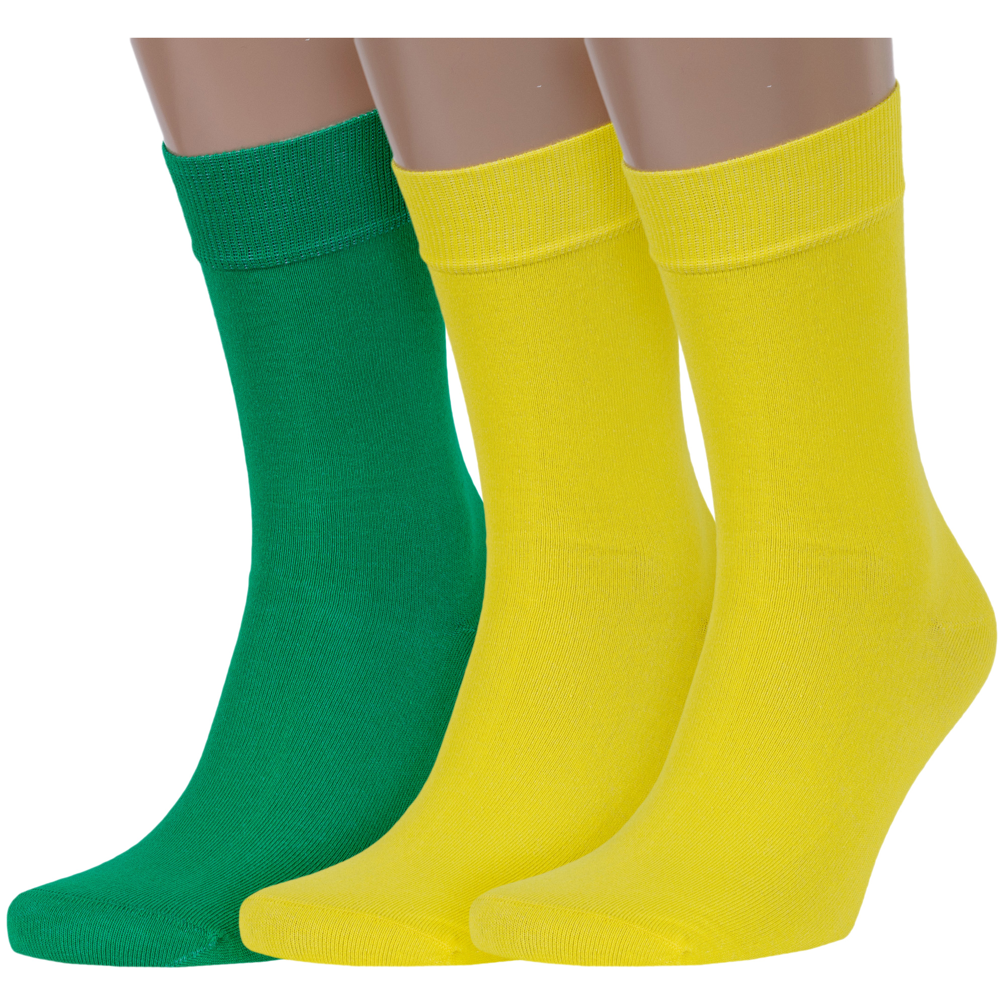 Комплект носков мужских Rusocks 3-М-1221 желтый; зеленый 25-27