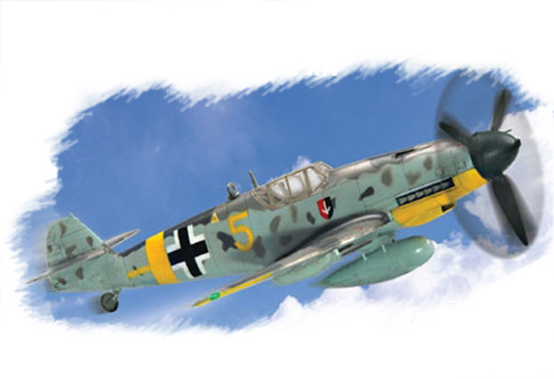 фото Сборная модель hobbyboss 1/72 самолет bf109 g-2 80223