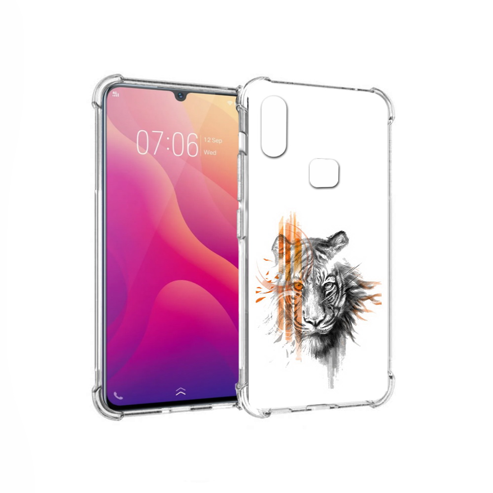 

Чехол MyPads Tocco для Vivo V11i огненный тигр (PT119353.424.526), Прозрачный, Tocco