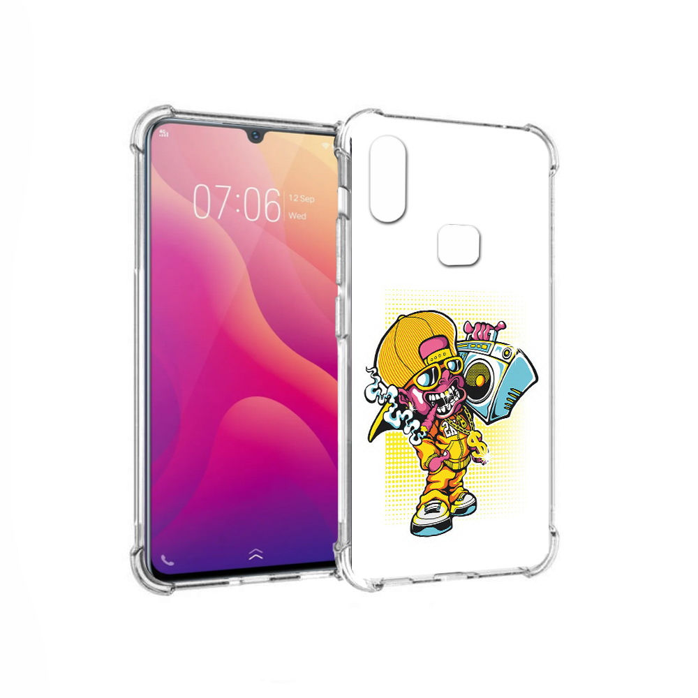

Чехол MyPads Tocco для Vivo V11i нарисованный парень с колонкой (PT119353.424.511), Прозрачный, Tocco