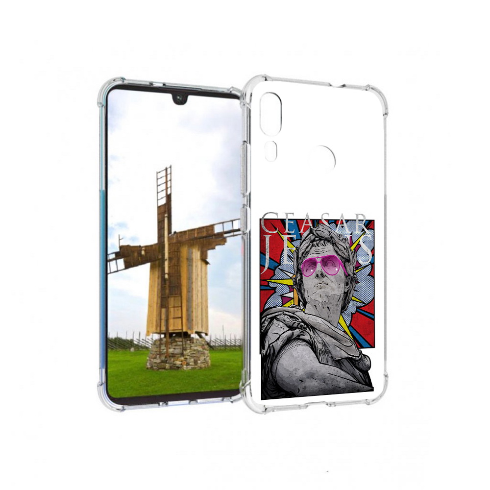 

Чехол MyPads Tocco для Motorola Moto E6 Plus крутая статуя свободы (PT150579.352.423), Прозрачный, Tocco